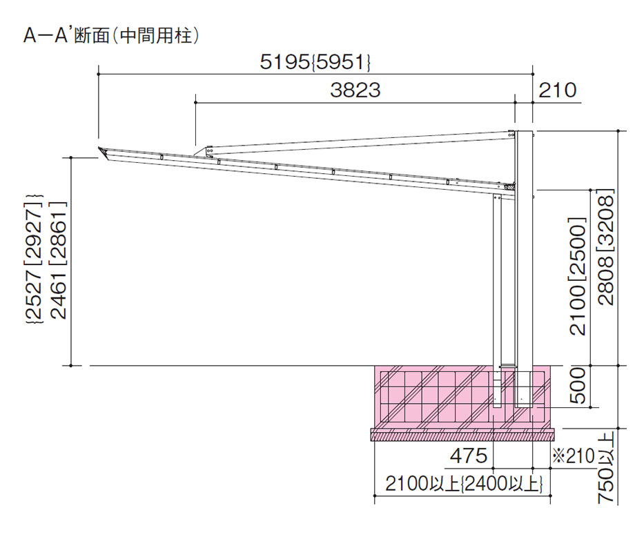 据付図（単位mm）