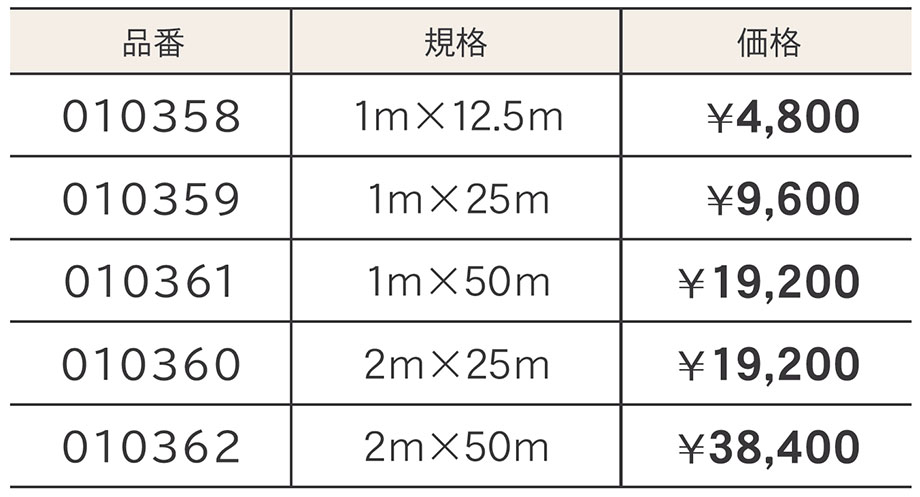 価格表