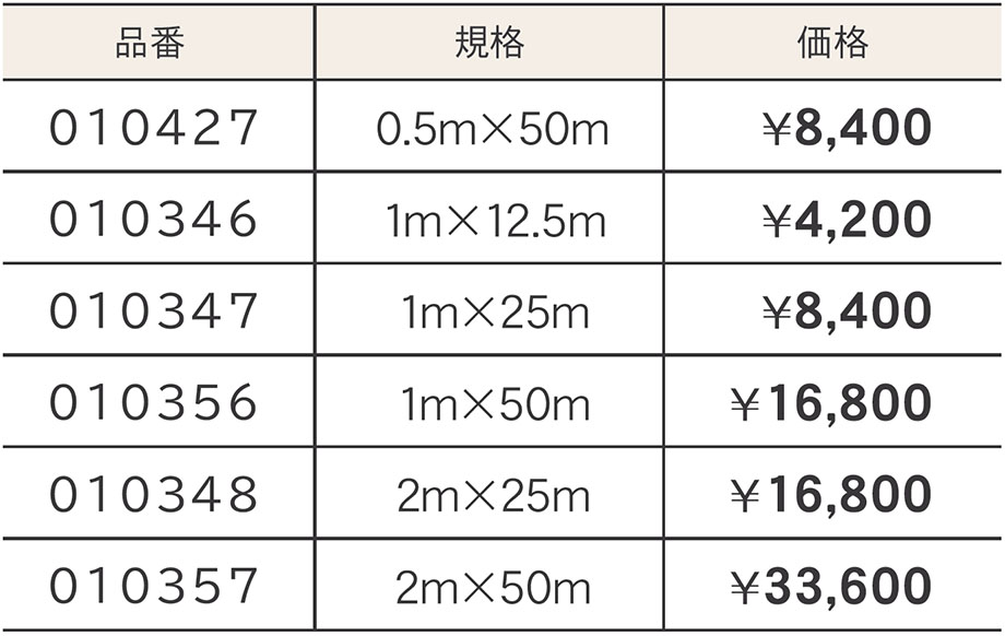価格表